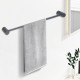Lattice Edition Luxury Knurled Gunmetal Grey Single Towel Rack Rail 600mm